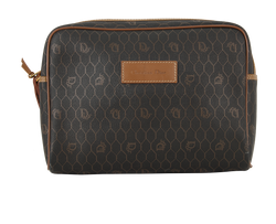 Christian Dior Honeycomb Zip Coin Holder, Canvas, Beige,  MIF, 2*